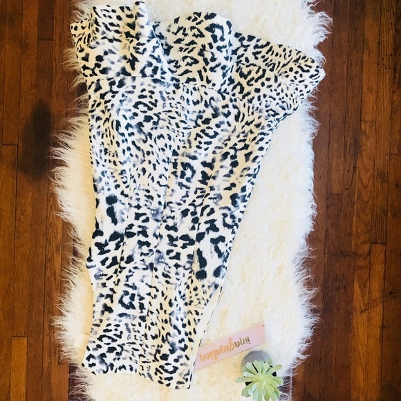 Keepsake Borderline Snow Leopard Cocktail Dress - Picture 4 of 7